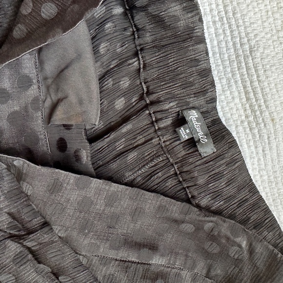 Madewell  |  Drapey Jacquard Huston Pull on pant black size M - Picture 7 of 11